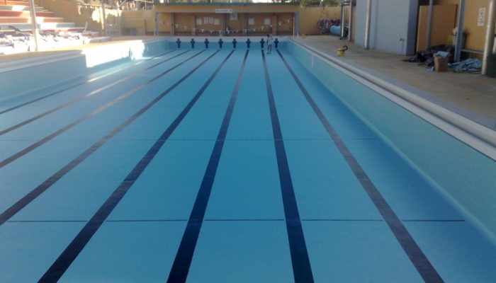During: Over 400m of lane painting completed